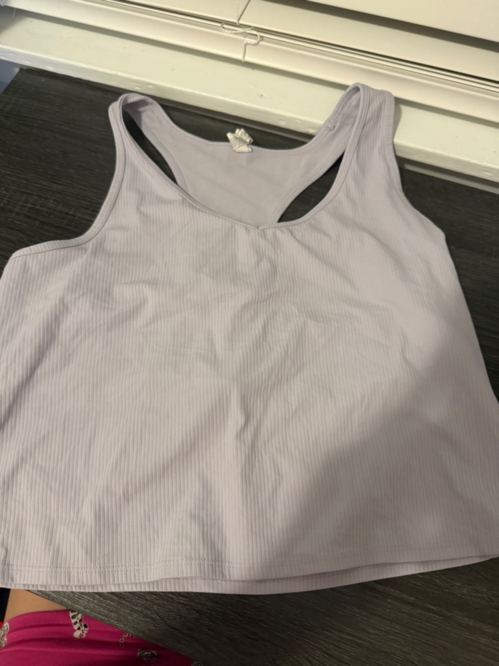 cropped tank with built-in bra